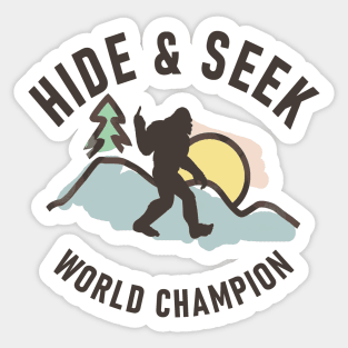 Hide and Seek World Champion Sticker